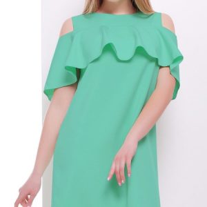 Зеленое мини-платье | 15432
