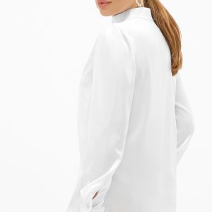 Біла шовкова блузка | 19520