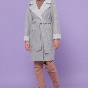 Демісезонне жіноче пальто сіре | 19363