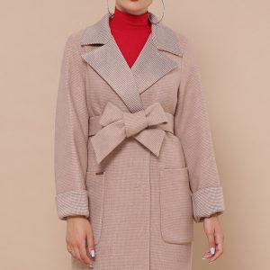 Демісезонне жіноче пальто пісочне | 19424