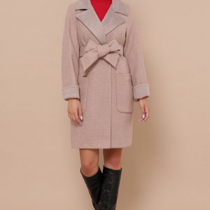 Демісезонне жіноче пальто пісочне | 19424