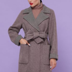 Демісезонне жіноче пальто тауп | 19473