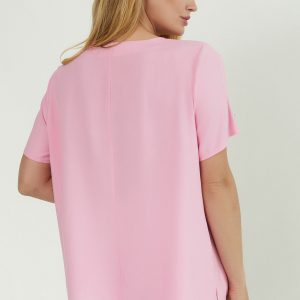 Батальна рожева бавовняна блуза | 45488