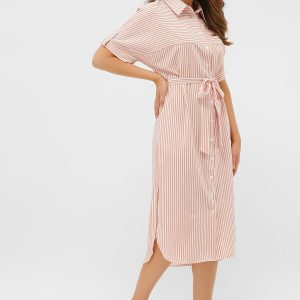 Сукня-сорочка в персикову смужку | 46302