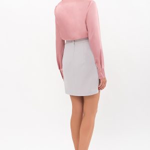 Атласна блуза рожевий персик | 49128