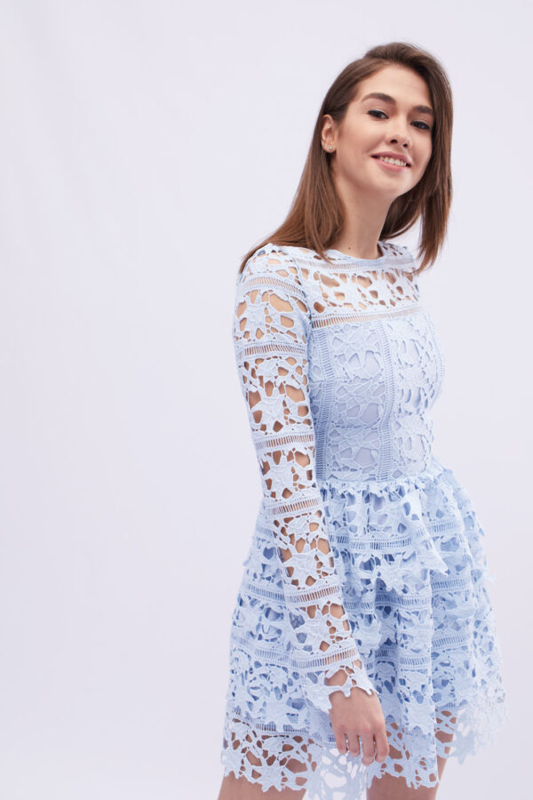 Літнє блакитне міні-плаття | 48917