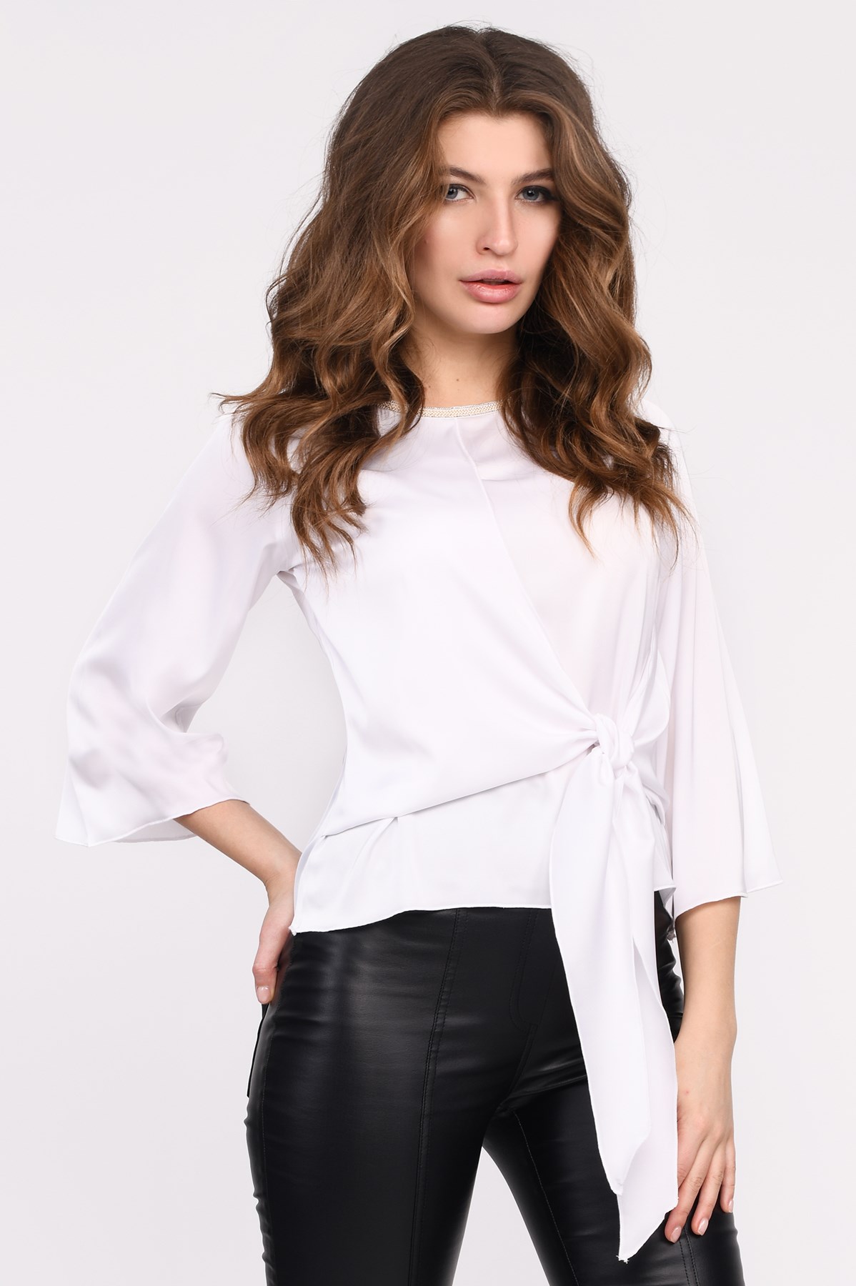 Шовкова біла блузка | 49171