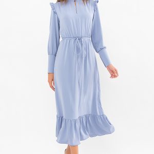Блакитне плаття з довгим рукавом | 49564