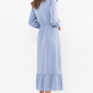 Блакитне плаття з довгим рукавом | 49564