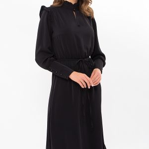 Чорне плаття з довгим рукавом | 49926