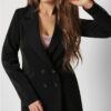 Двобортний піджак чорний | 50235