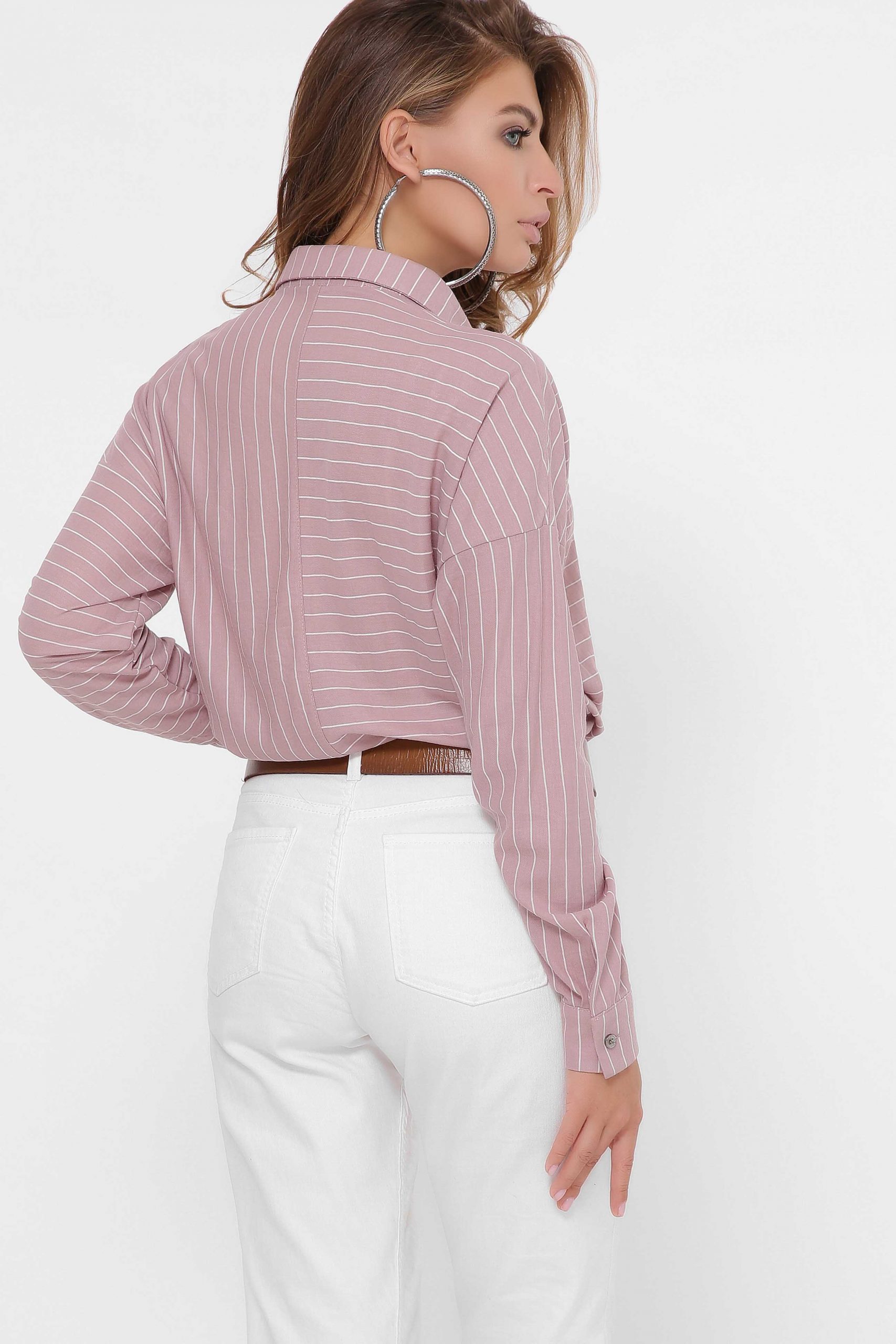 Рожева сорочка вільного крою | 49597 Рожева сорочка вільного крою | 49597