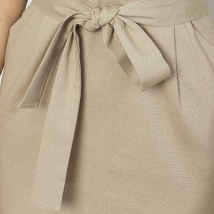 Ділова сукня бежева з льону | 50352