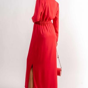 Червона сукня вільного силуету максі | 51019