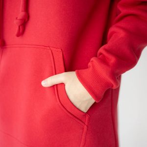 Тепла сукня-худі червона | 51618