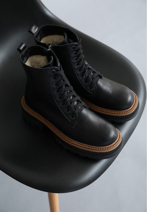 Зимові черевики чорні на платформі | 52121