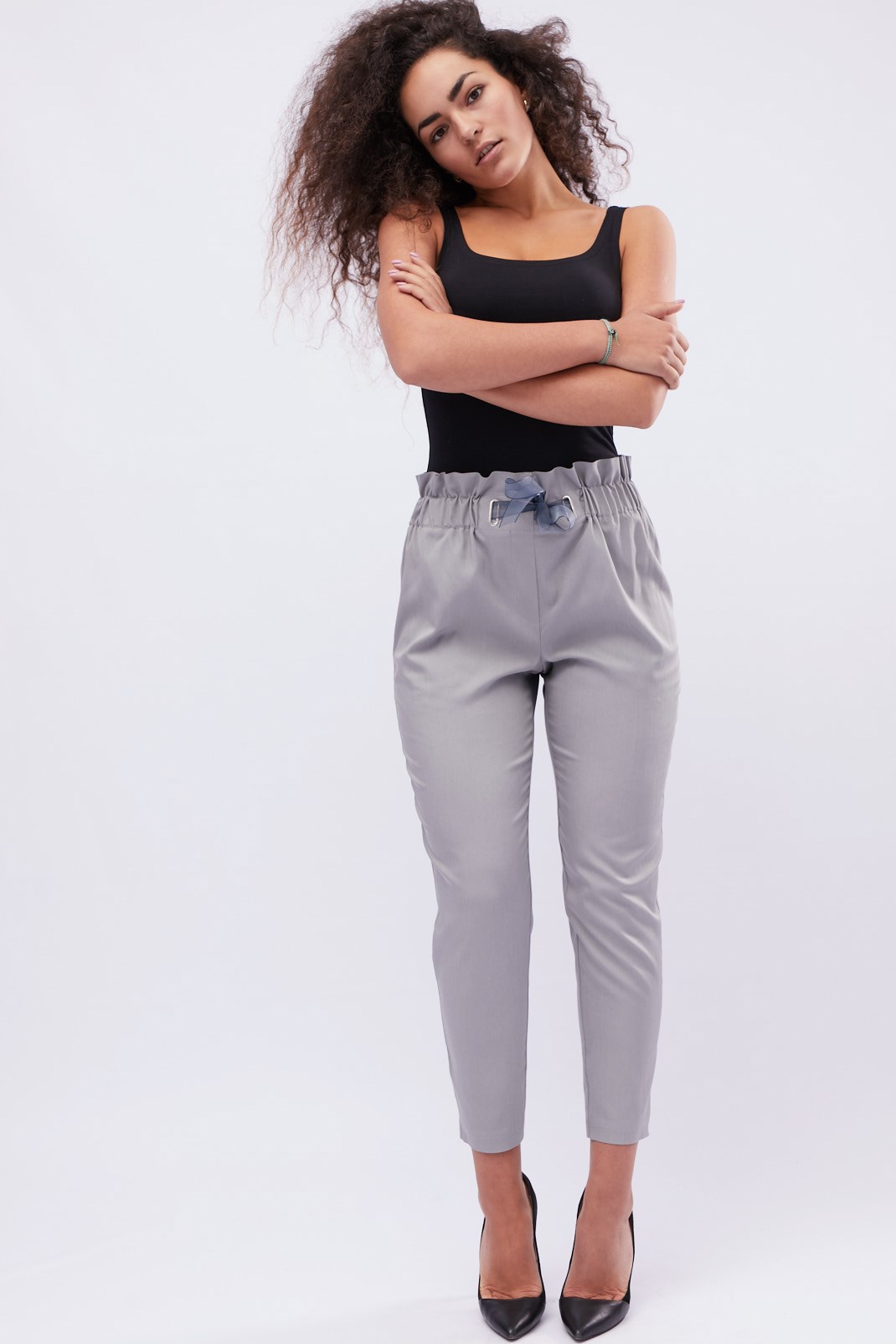 Жіночі штани-чіноси сірі | 55421