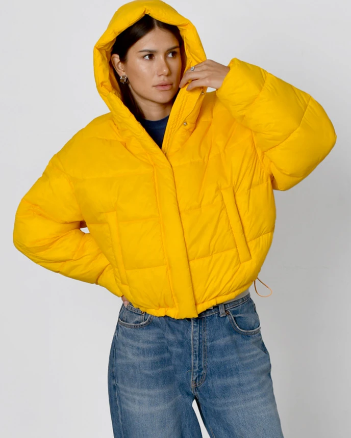 Куртка коротка демісезонна жовта | 55325 Куртка коротка демісезонна жовта | 55325