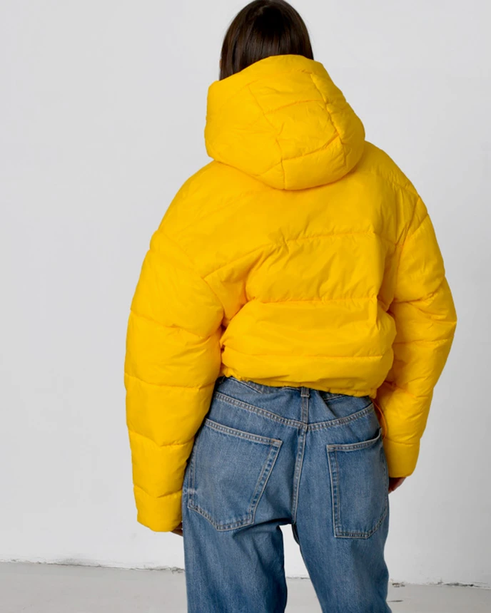 Куртка коротка демісезонна жовта | 55325 Куртка коротка демісезонна жовта | 55325