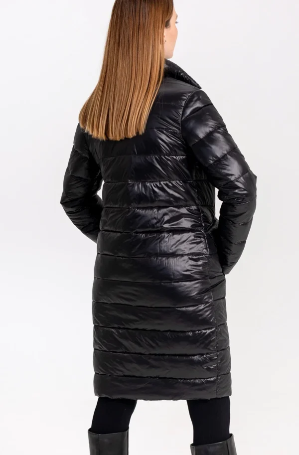 Демісезонна куртка-пальто чорна | 55069