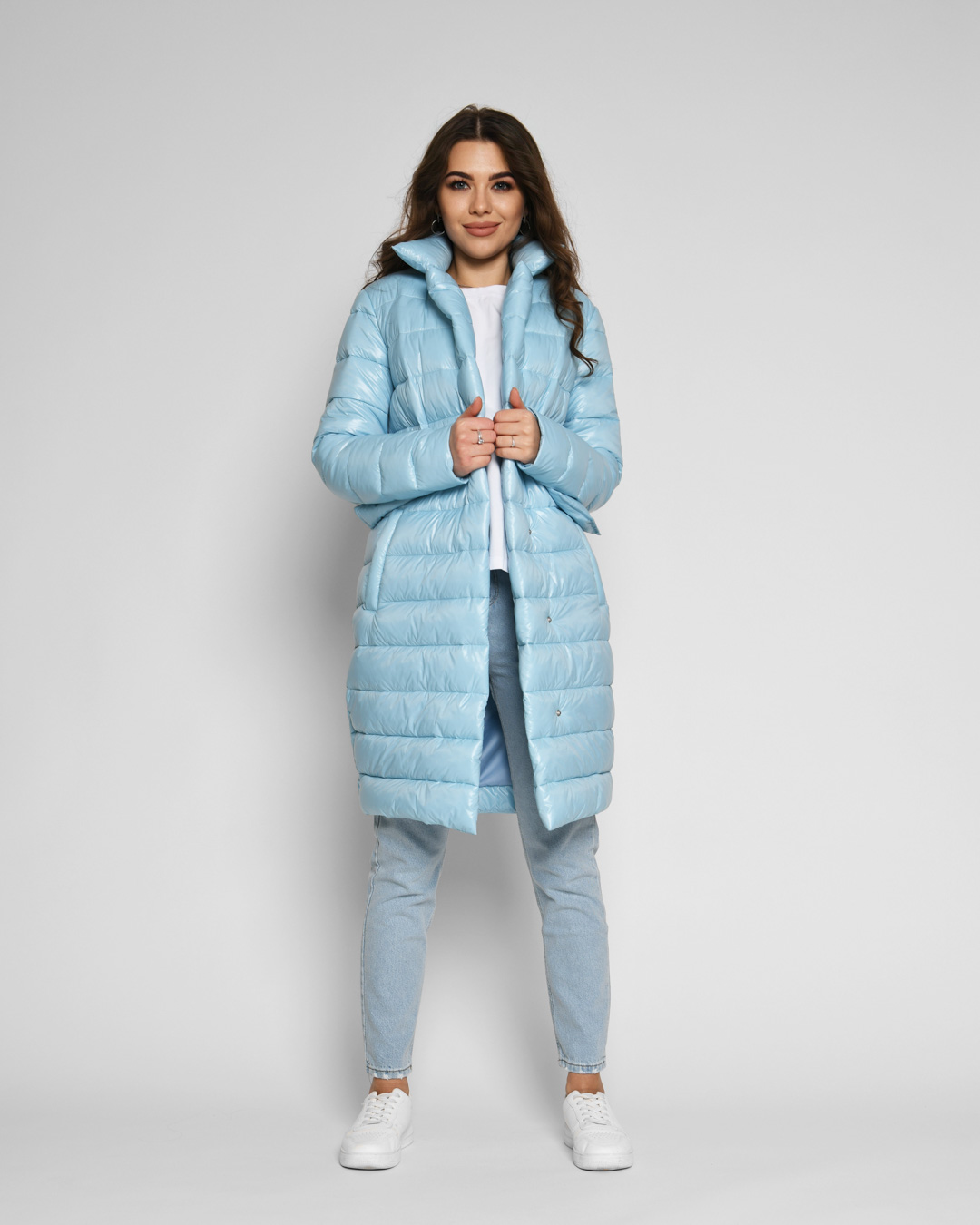 Демісезонна куртка-пальто блакитна | 55060 Демісезонна куртка-пальто блакитна | 55060