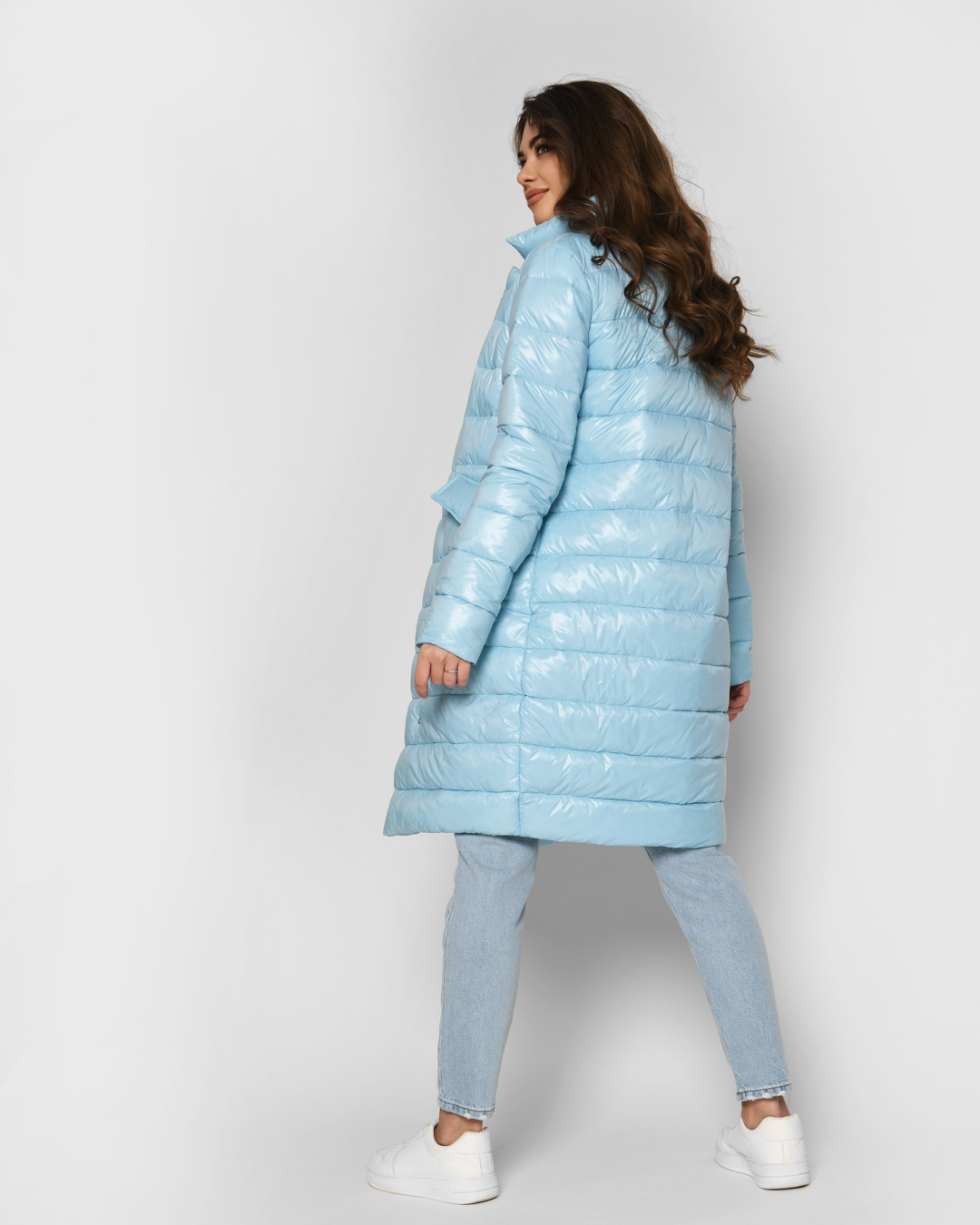 Демісезонна куртка-пальто блакитна | 55060 Демісезонна куртка-пальто блакитна | 55060