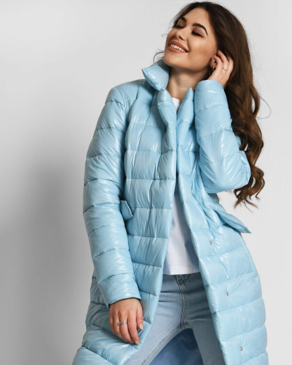 Демісезонна куртка-пальто блакитна | 55060