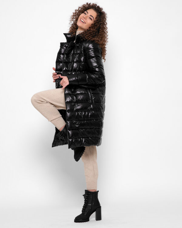 Демісезонна куртка-пальто чорна | 55069