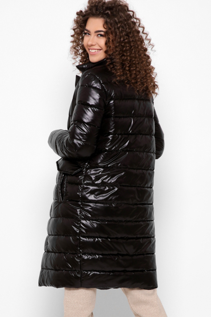 Демісезонна куртка-пальто чорна | 55069