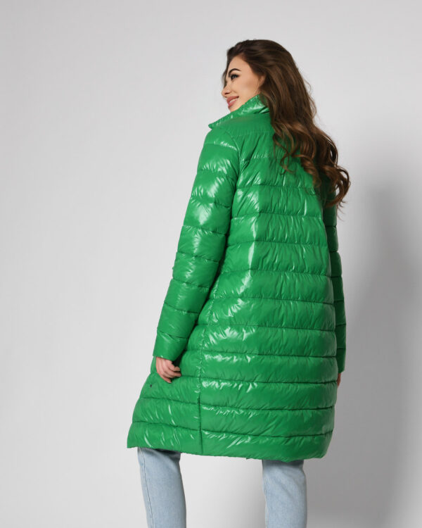 Демісезонна куртка-пальто зелена | 55098