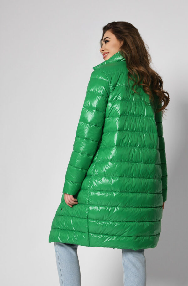 Демісезонна куртка-пальто зелена | 55098