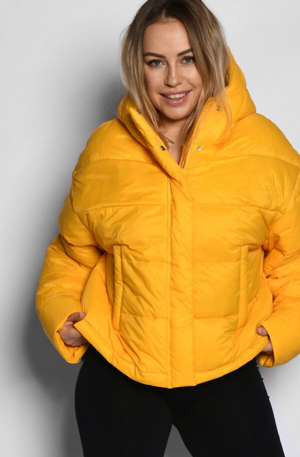Куртка коротка демісезонна жовта | 55325