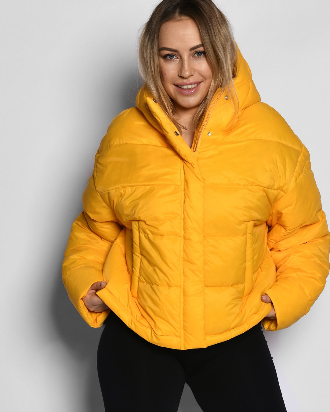 n6h433qlsdq Куртка коротка демісезонна жовта | 55325 1