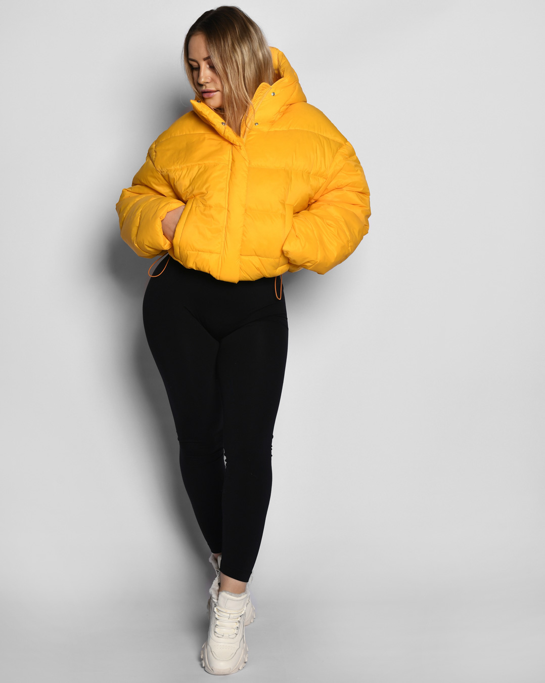 u9qa9m5vyr7 Куртка коротка демісезонна жовта | 55325 5