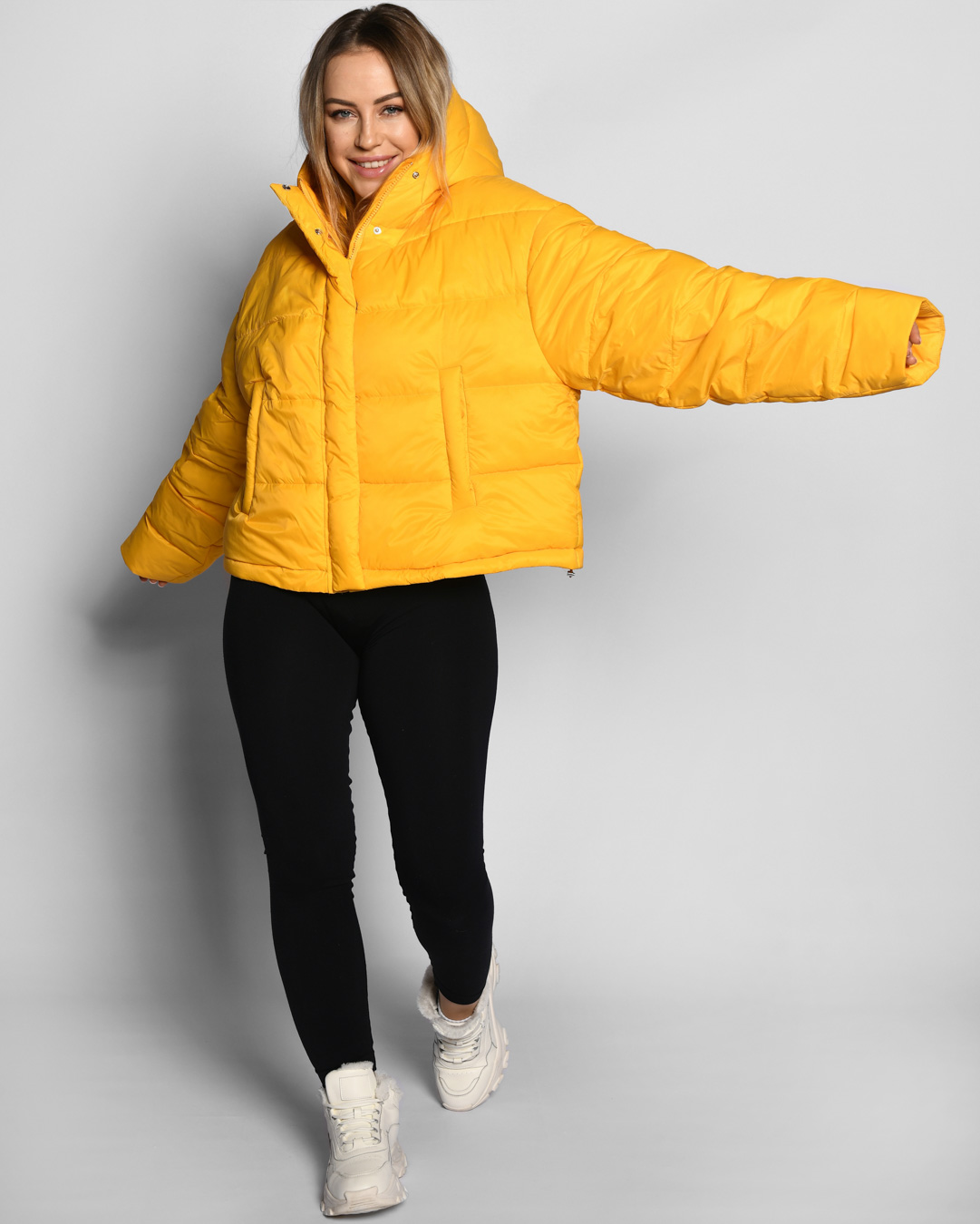 xd2tegntgw1 (2) Куртка коротка демісезонна жовта | 55325 6