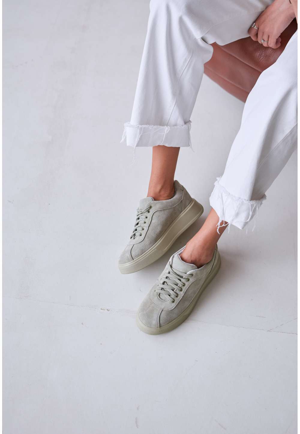 Кеди замшеві оливкові | 55956 Кеди замшеві оливкові | 55956