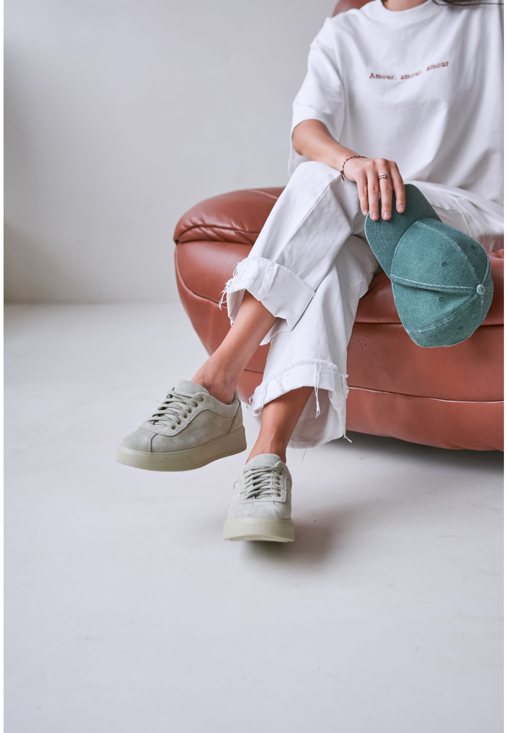 Кеди замшеві оливкові | 55956 Кеди замшеві оливкові | 55956