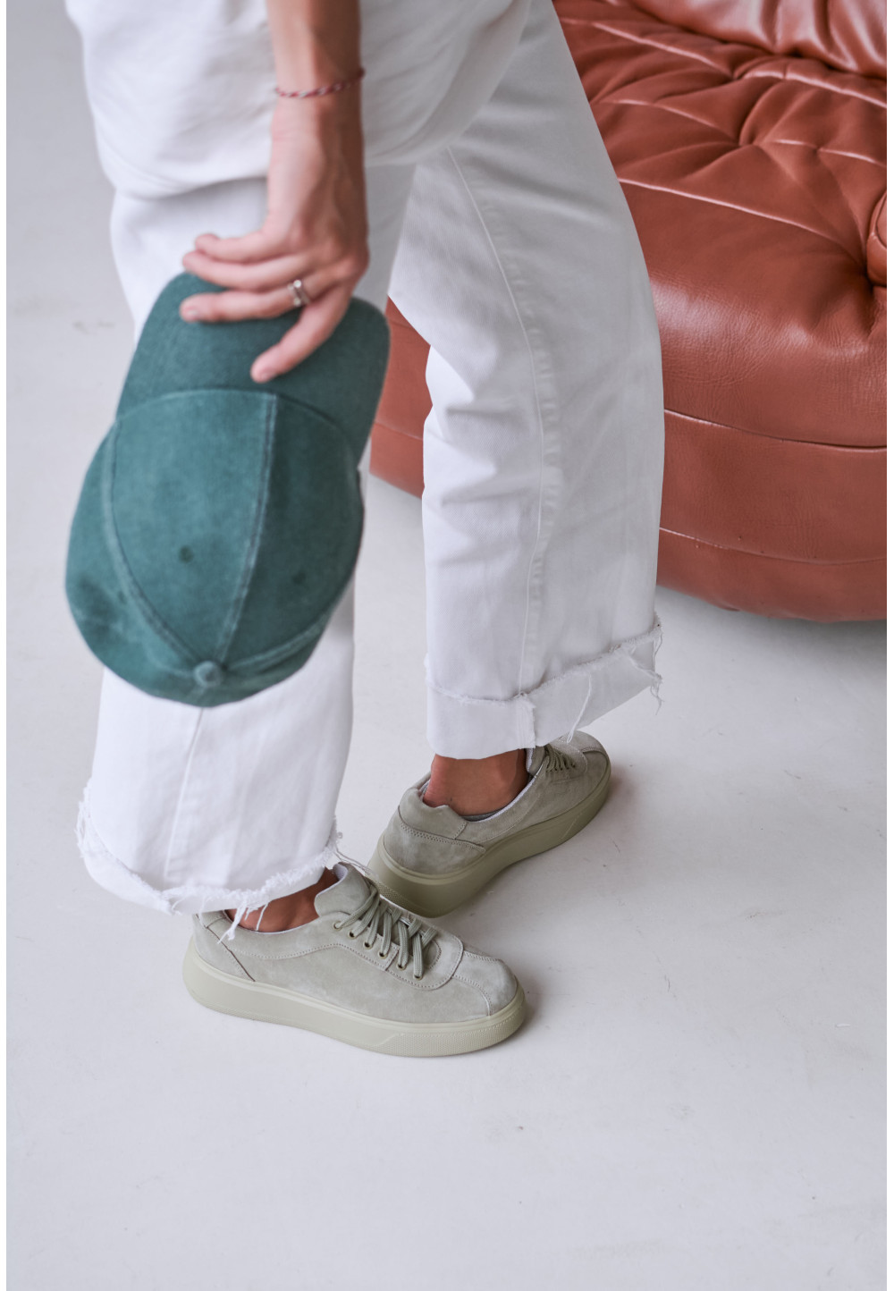 Кеди замшеві оливкові | 55956 Кеди замшеві оливкові | 55956