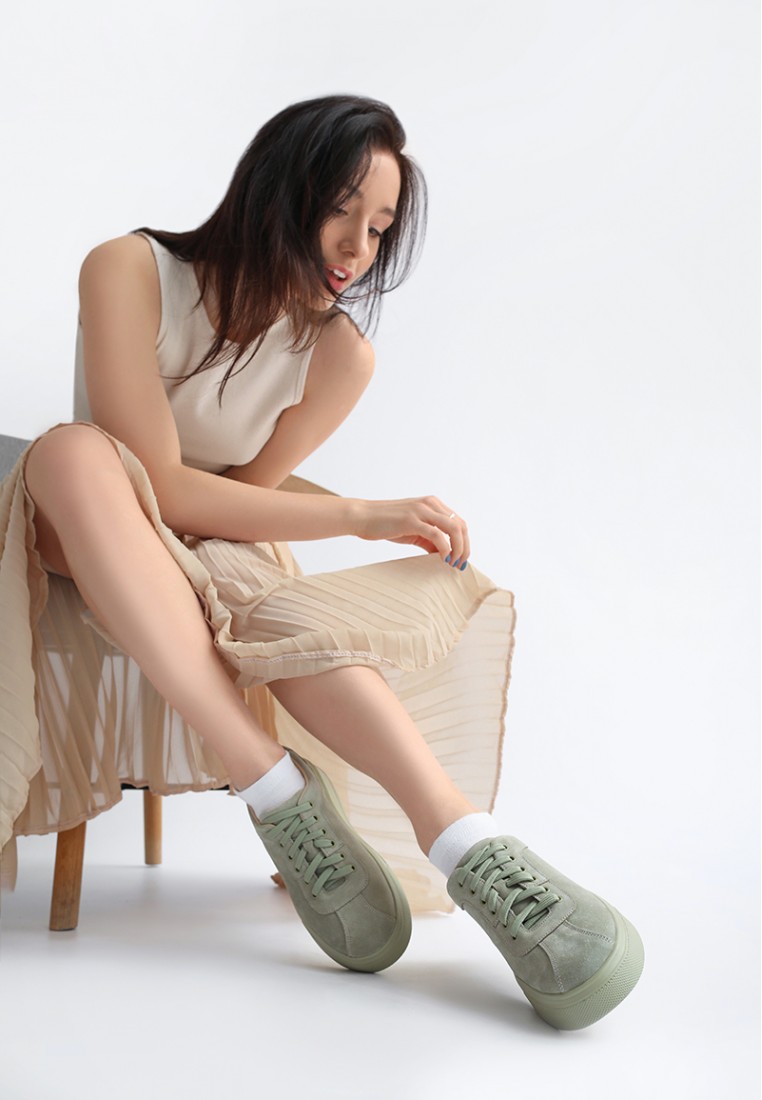 Кеди замшеві оливкові | 55956 Кеди замшеві оливкові | 55956