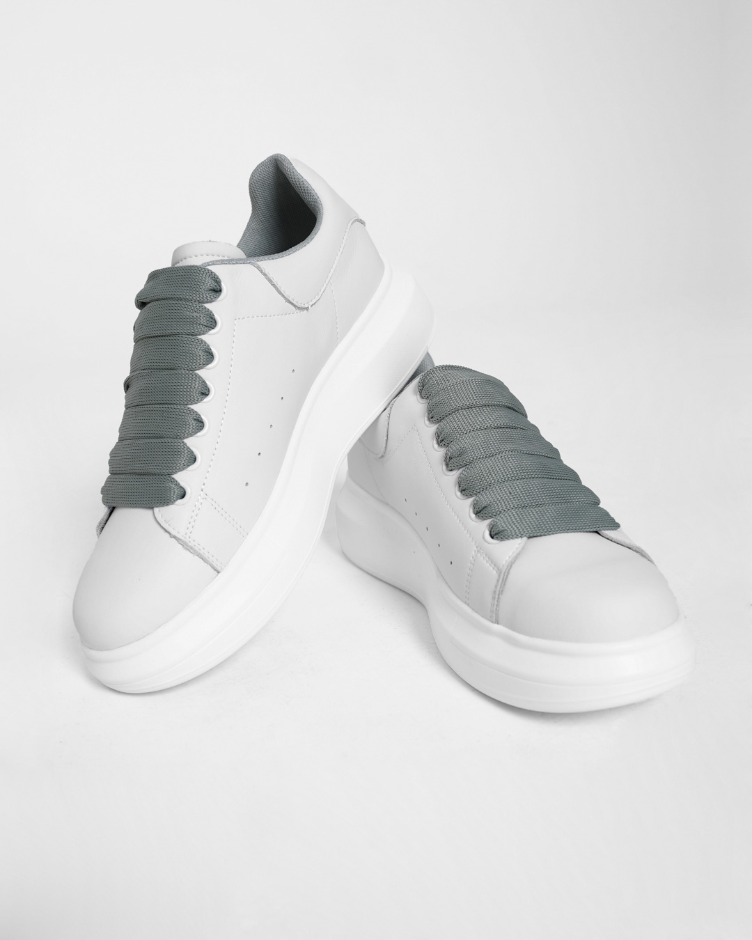 Кеди білі на середній підошві | 56827 Кеди білі на середній підошві | 56827