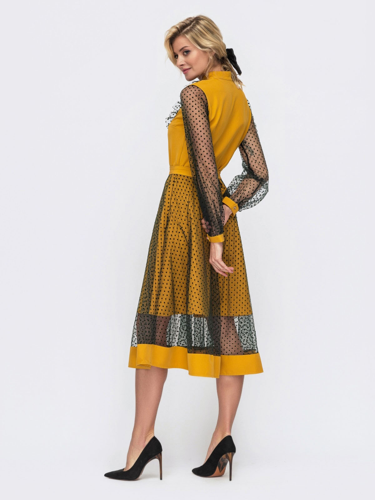 Комбіноване жовте плаття | 59939 Комбіноване жовте плаття | 59939