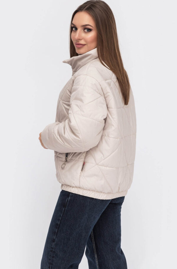 Куртка демісезонна коротка світло-бежева | 60529