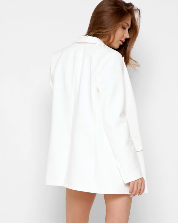 Подовжений білий піджак | 60784