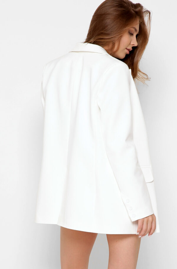 Подовжений білий піджак | 60784