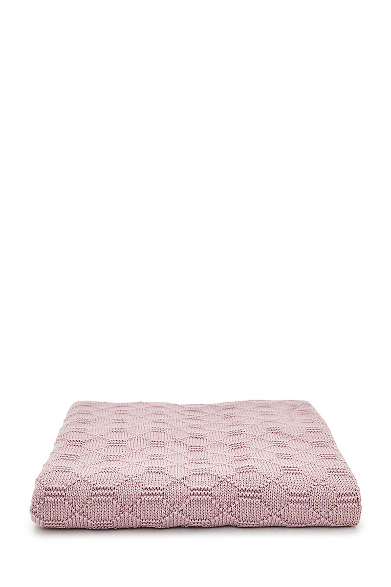 В'язаний плед пудровий | 61460 В'язаний плед пудровий | 61460