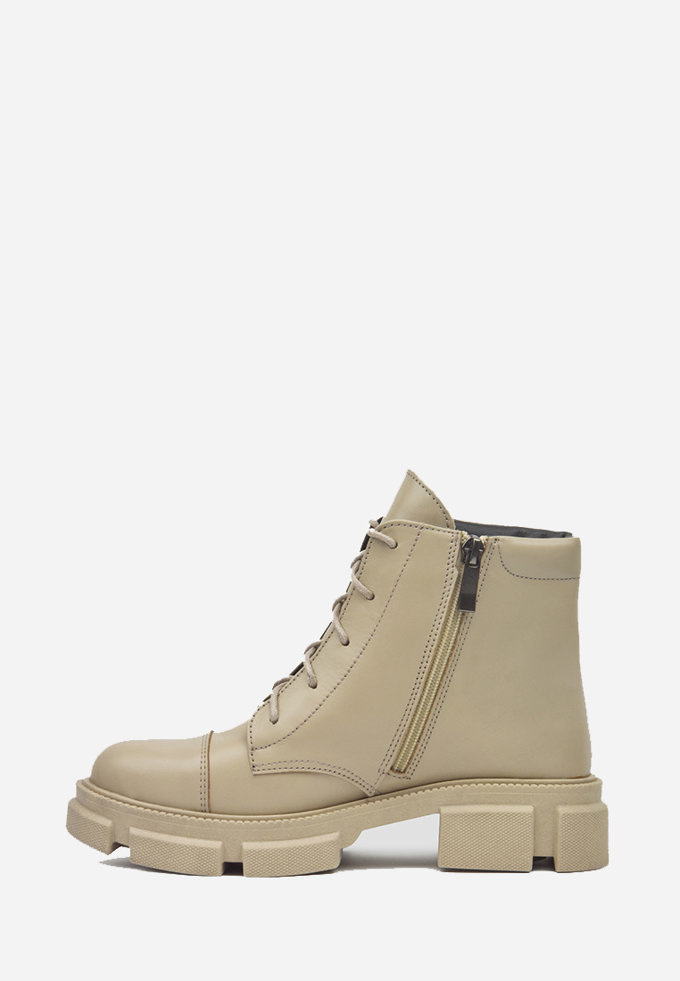 Демісезонні шкіряні черевики бежеві | 61365