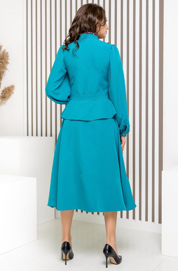 Блакитна сукня довжини міді | 61977