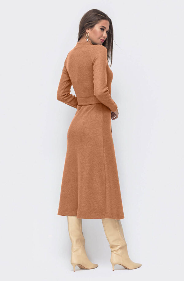 Трикотажна сукня коричнева | 61620