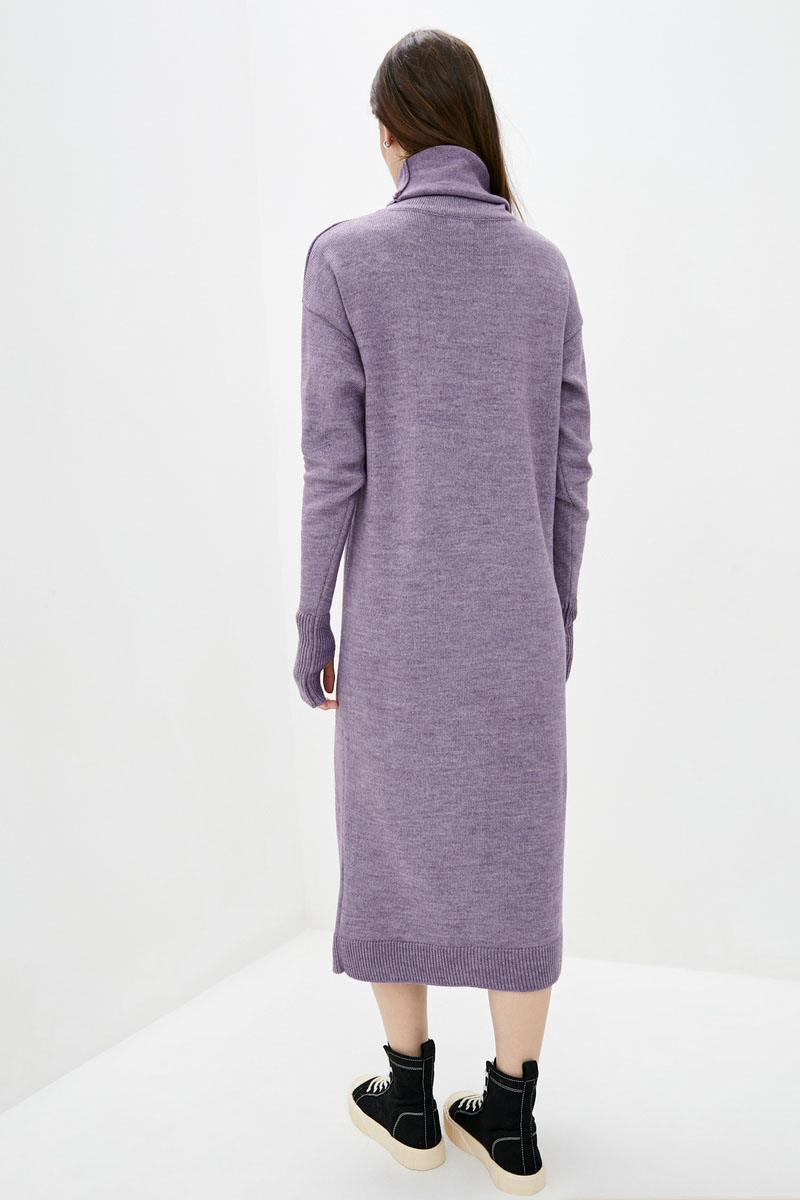 Лена Сукня бузкова з коміром-хомутом | 61489