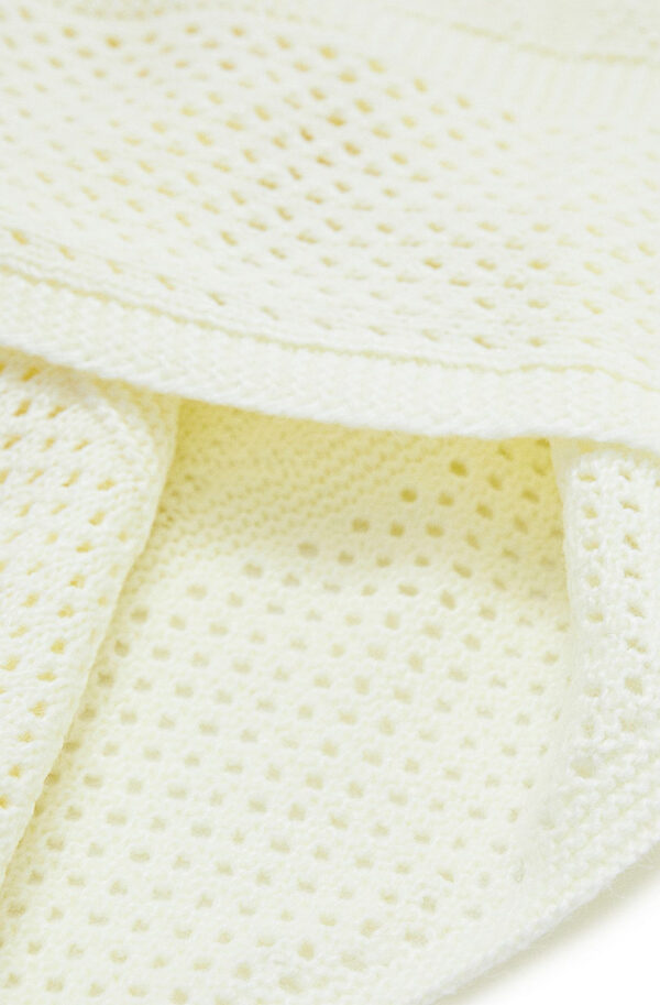 В'язаний плед білий | 61455